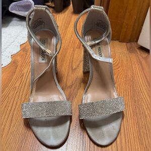 Steve Madden Glittering Silver Heels